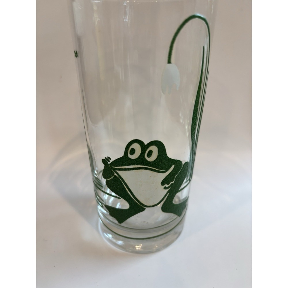 Vintage West Virginia Glass Frog 12 Oz Highball Glasses Set of 4 MCM - Picture 5 of 7